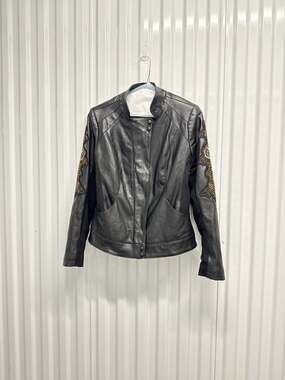 G by Giuliana Black Faux Leather Jacket